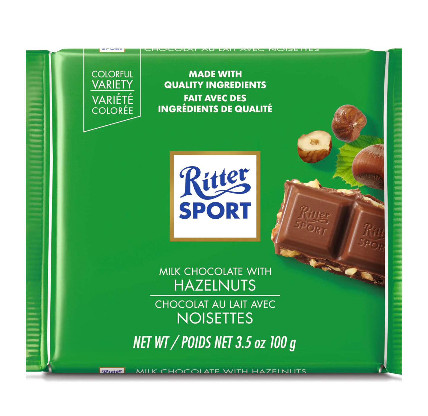 Ritter Sport Milk Chocolate with Hazelnut 100g
