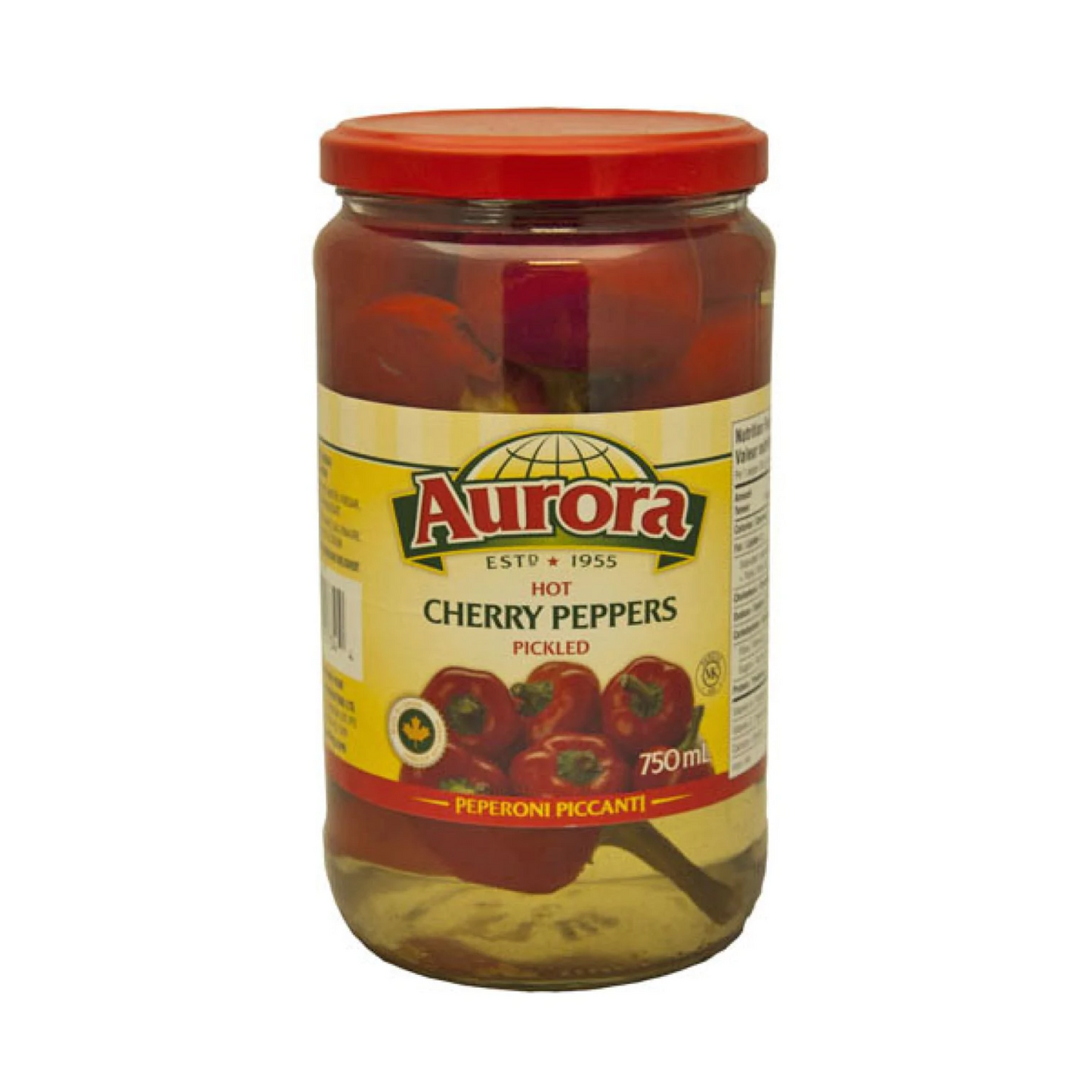 Aurora Hot Pickled Cherry Peppers 750ml