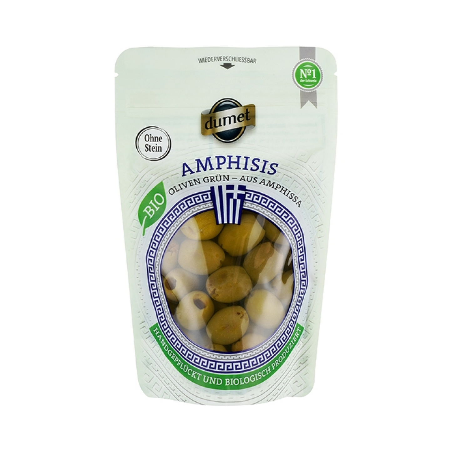 Dumet Amphisis Green Greek Olives 375ml