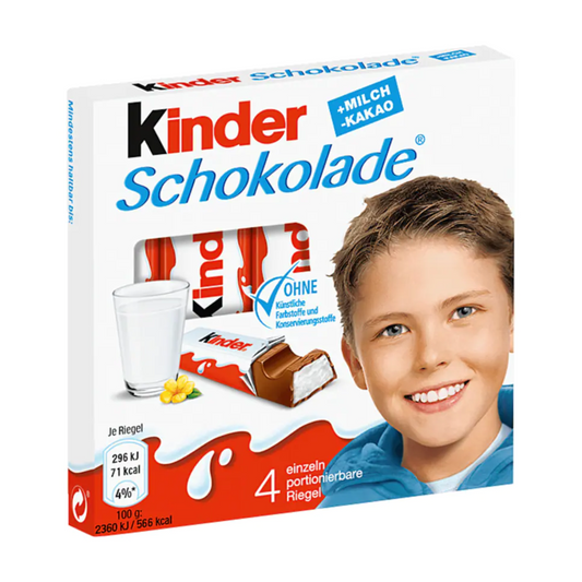 Kinder Schokolade Riegeln 4 Pack 50g