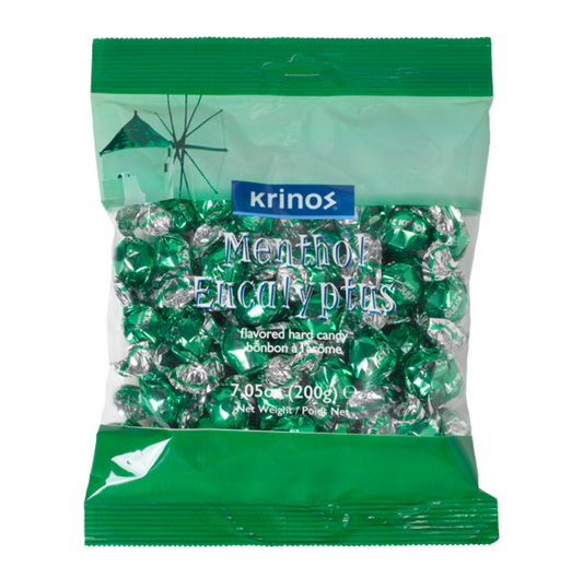 Krinos Menthol Eucalyptus Hard Candy 200g