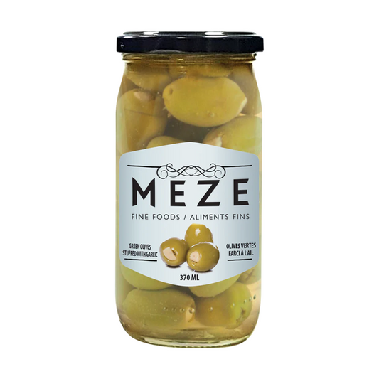Meze Green Olives Stuffed with Garlic 375ml