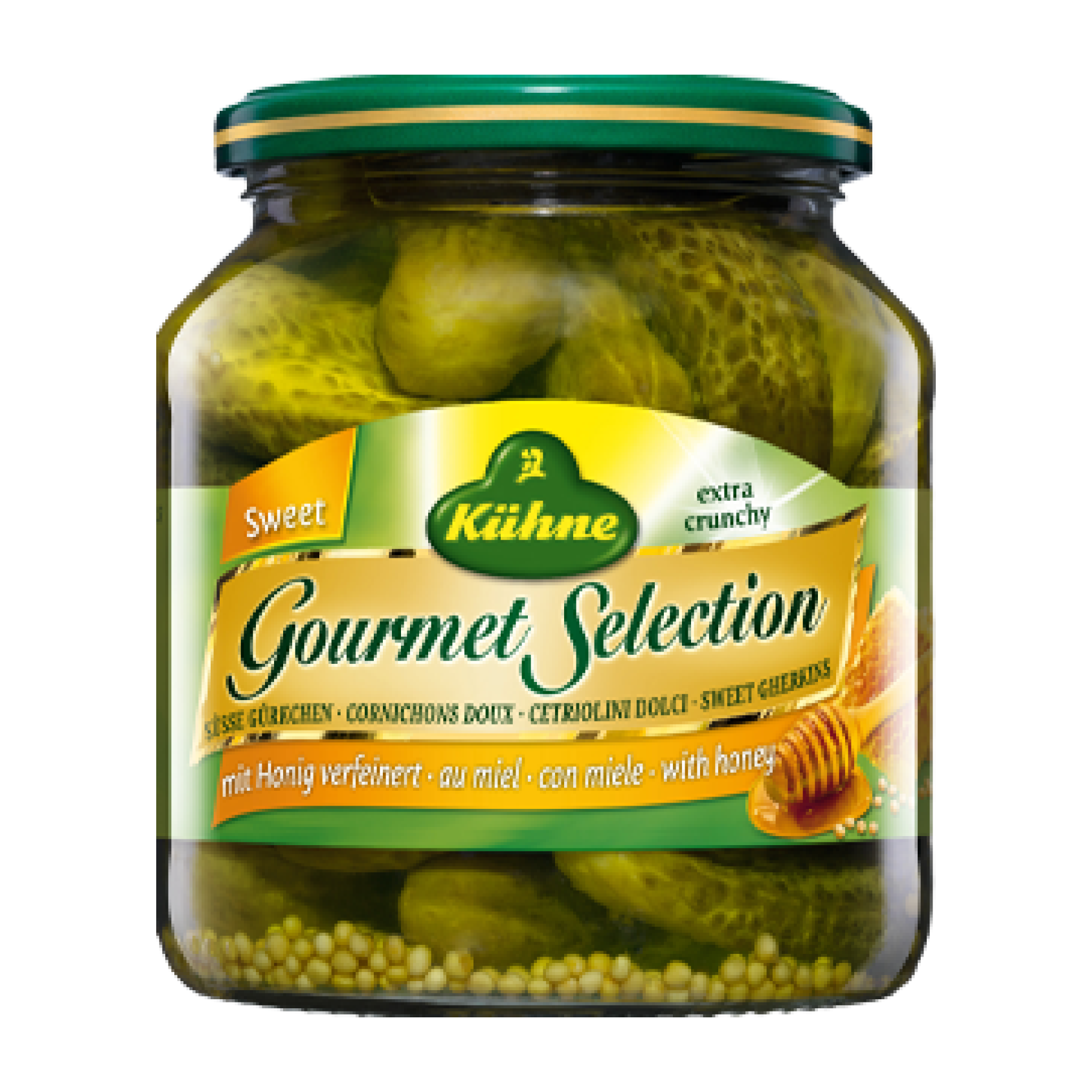 K hne Gourmet Selection Sweet Pickled Gherkins 500ml Food Depot Toronto k-hne-gourmet-selection-sweet-pickled-gherkins-500ml-food-depot-toronto