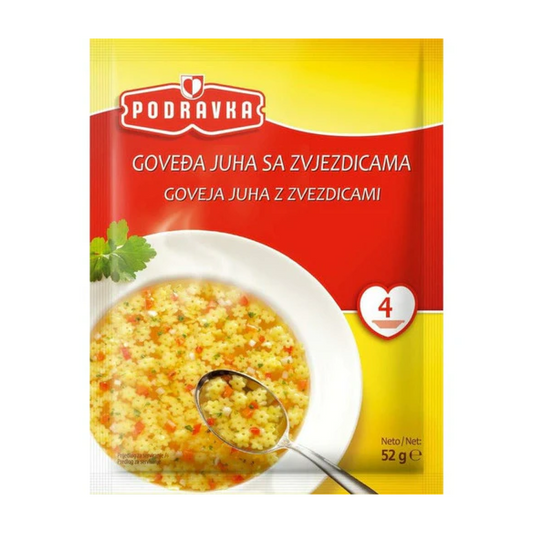 Podravka Vegetable Soup with Star-Shaped Pasta 52g