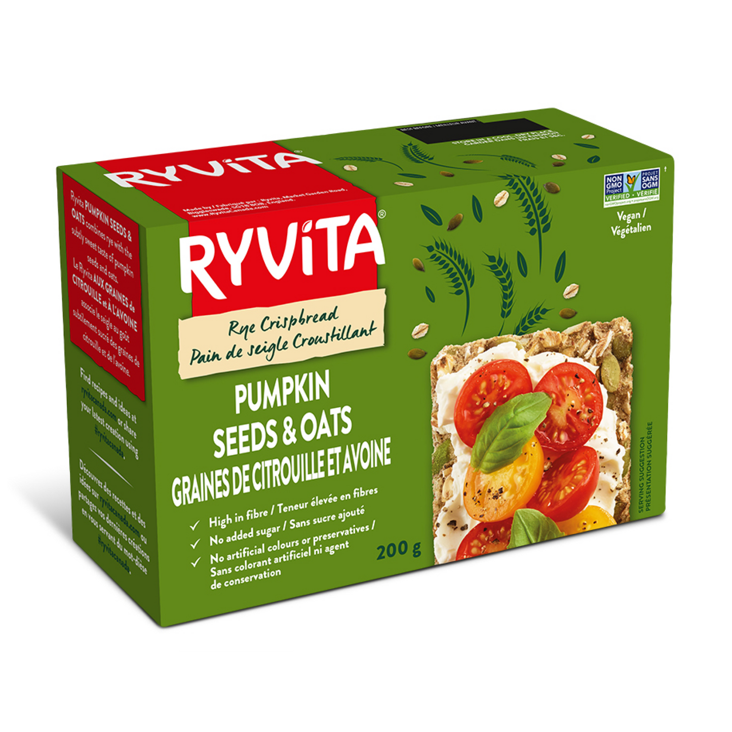 Ryvita Pumpkin Seeds and Oats Crisp Ryebread 200g