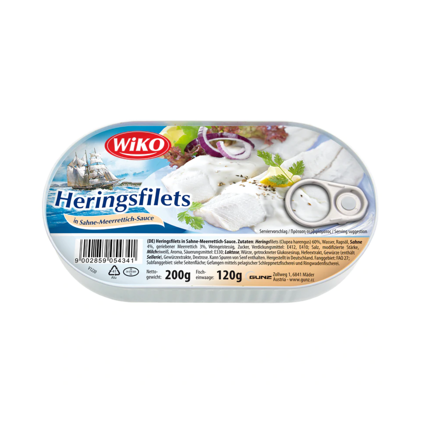 Wiko Herring Fillets in Cream Horseradish Sauce 100g