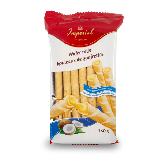 Imperial Wafer Rolls with Coconut Flavoured Cream 160g