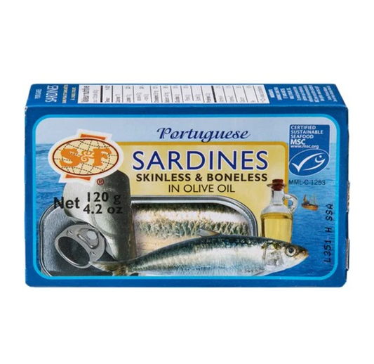 S&F Portuguese Canned Sardines Skinless and Boneless in Olive Oil 120g