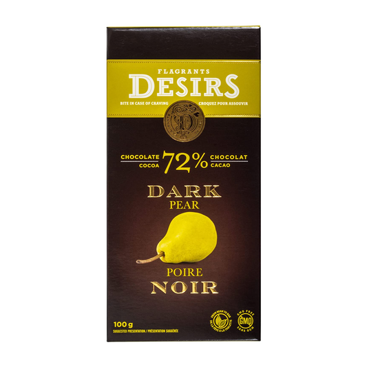 Flagrants Desirs Dark Chocolate Bar with Pear 100g