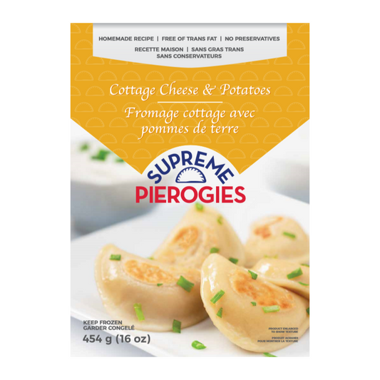 Supreme Pierogies Potatoes and Cottage Cheese