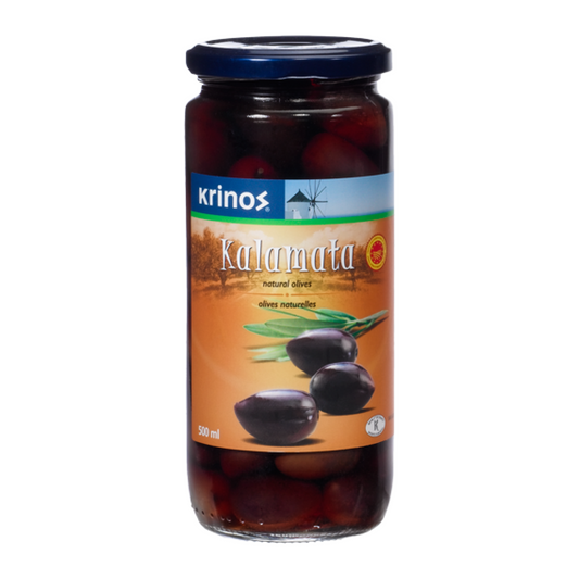 Krinos Kalamata Natural Olives In Vinegar Brine 500ml
