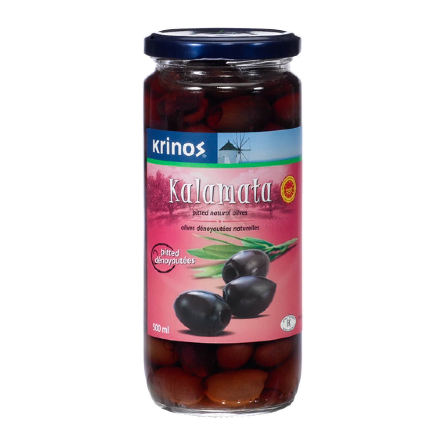 Krinos Kalamata Pitted Olives In Vingear Brine 500ml