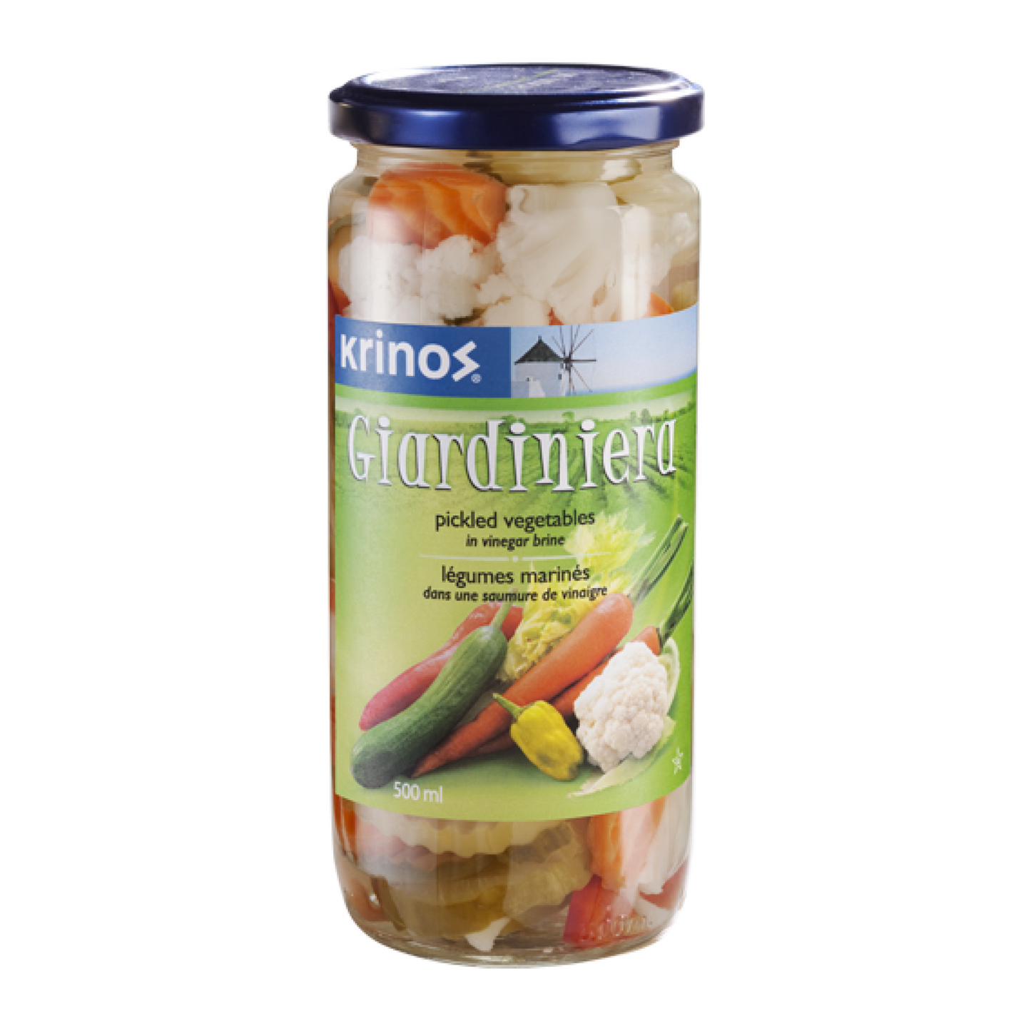 Krinos Giardiniera Pickled Vegetables in Vinegar Brine 500ml