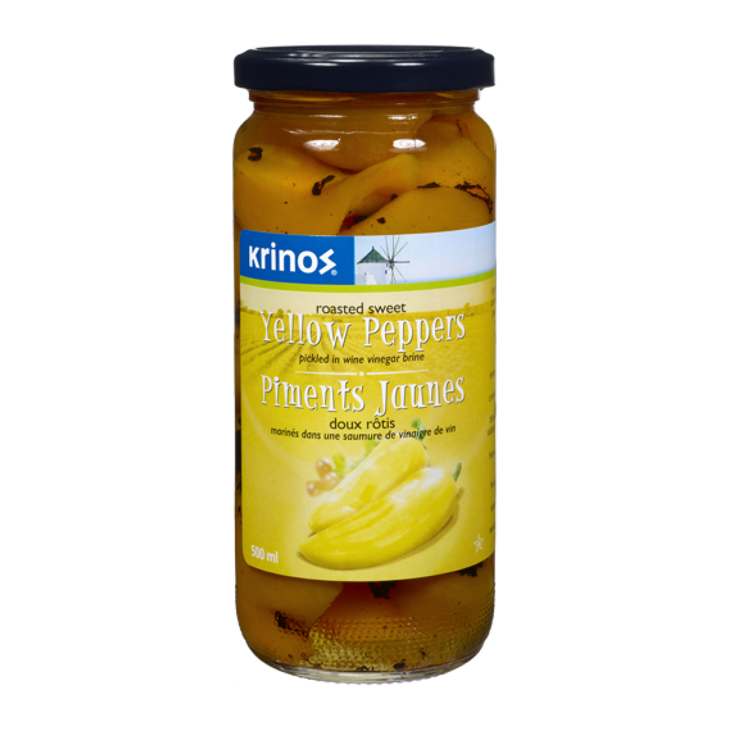 Krinos Roasted Sweet Yellow Peppers 500ml