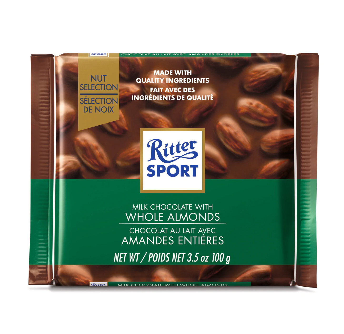 Ritter Sport Whole Almonds Milk Chocolate 100g