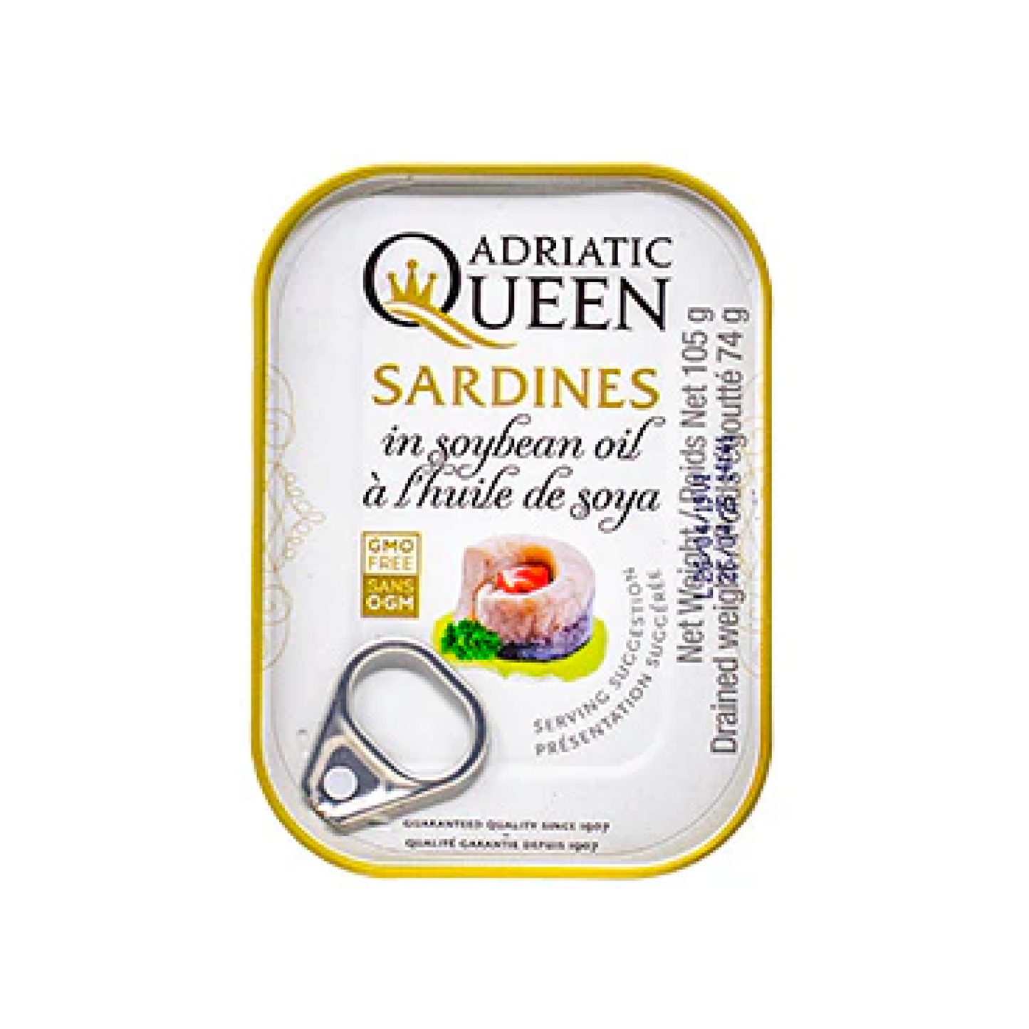 Adriatic Queen Sardines in Soybean Oil 105g