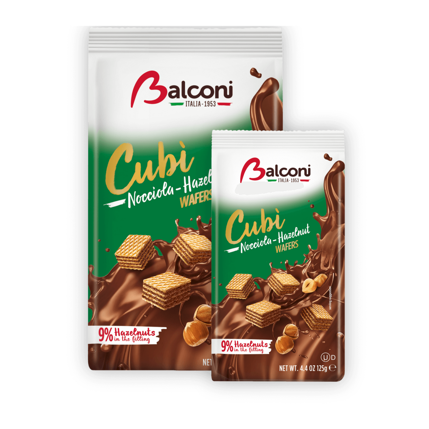 Balconi Cubi Hazelnut Wafers 250g