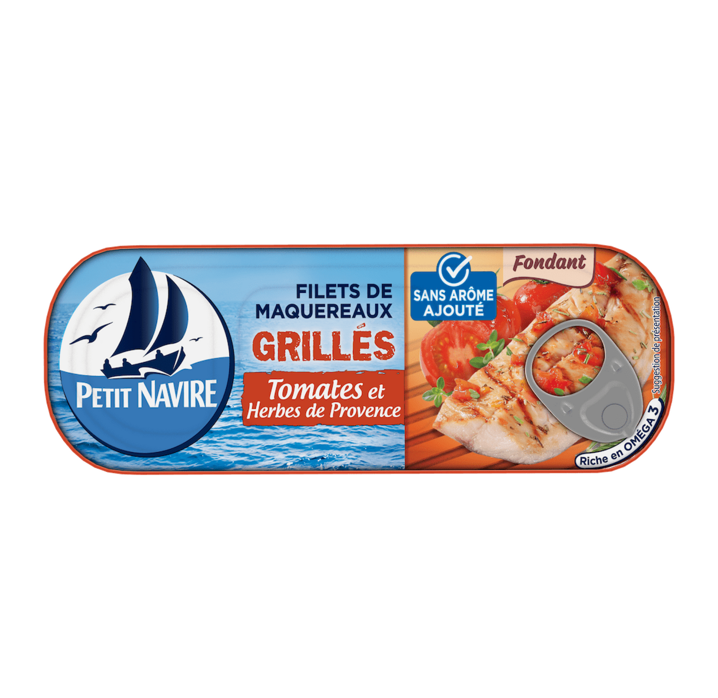 Petit Navire Grilled Mackerel Fillets in Tomatoes and Herbs de Provence 110g