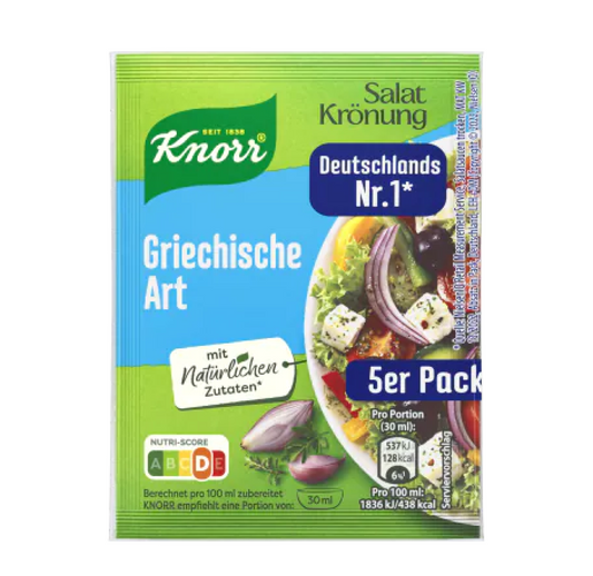 Knorr Greek Style Salad Dressing 5 pack 8g