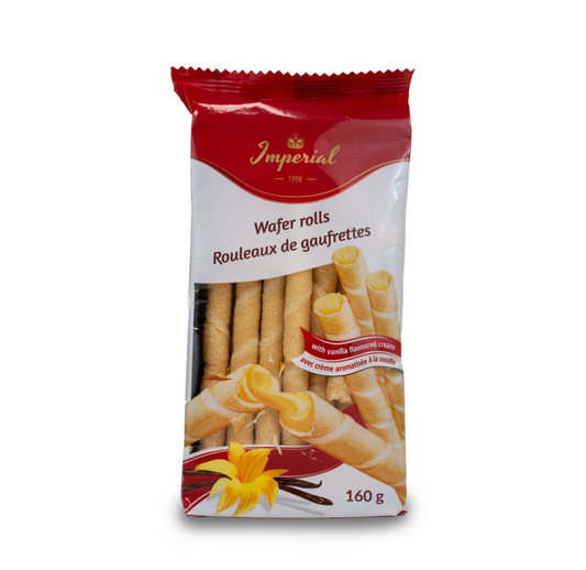 Imperial Wafer Rolls with Vanilla Flavoured Cream 160g
