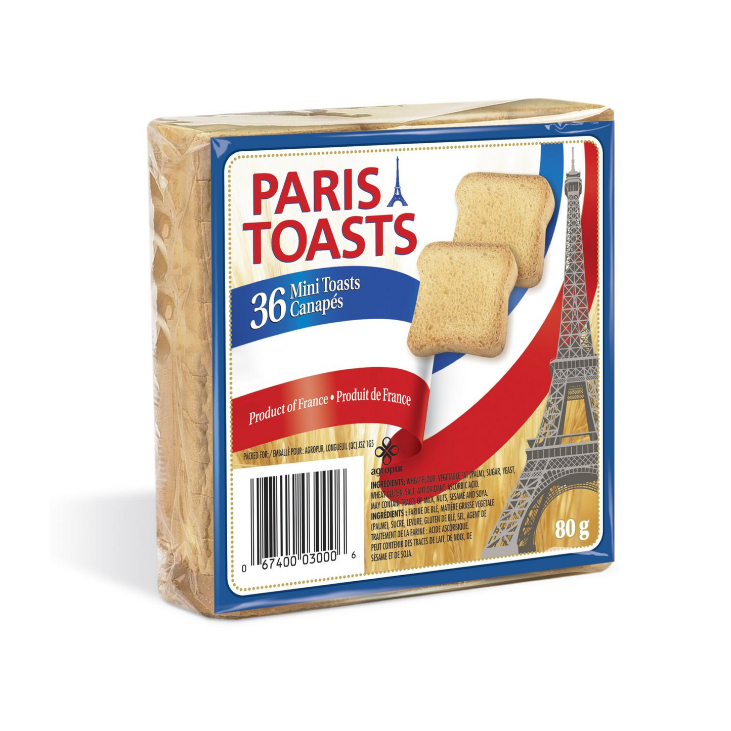 Paris Toasts 36 Mini Toasts 80g
