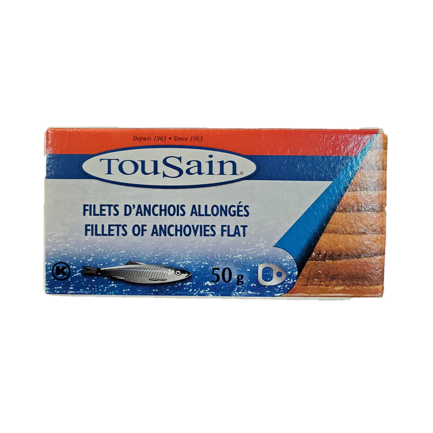 TouSain Fillets of Anchovies Flat 50g