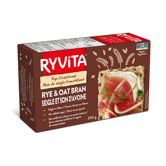Ryvita Rye & Oat Bran Rye Crispbread 250g