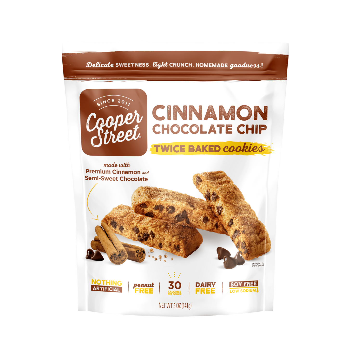 Cooper Street Cinnamon Chocolate Chip Twice-Baked Cookies 141g