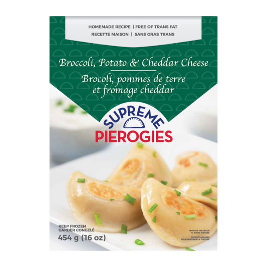 Supreme Pierogies Broccoli, Potato, and Cheddar Cheese