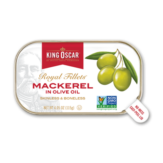 King Oscar Mackerel Fillets in Olive Oil 115g