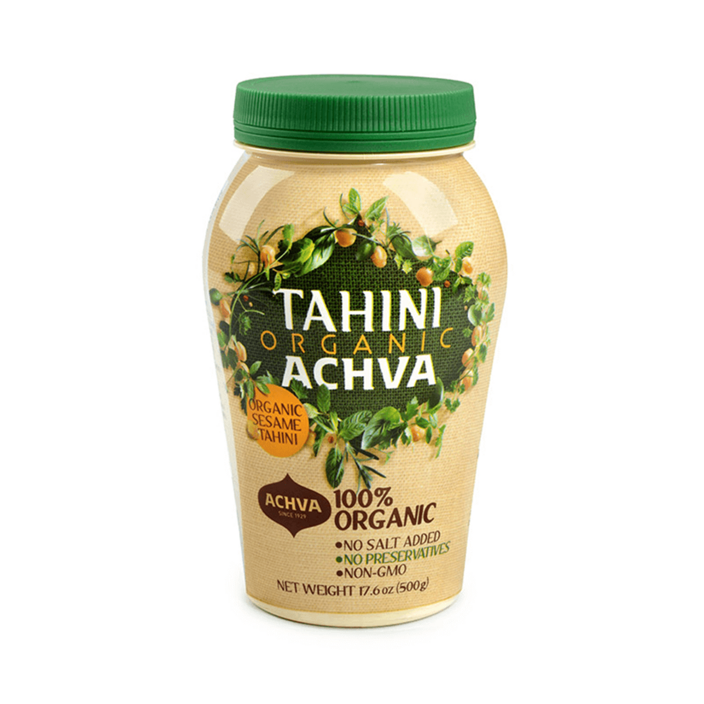 Achva Organic Tahini No Salt Added 500g