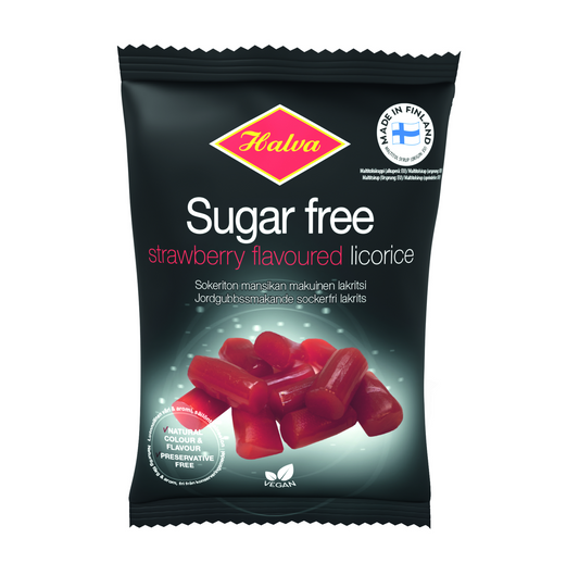 Halva Strawberry Sugar-Free Licorice 90g