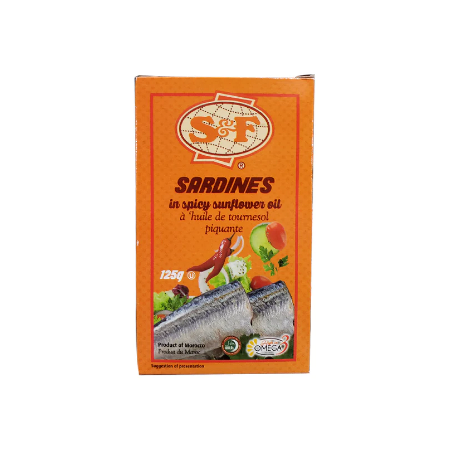 S&F Sardines in Spicy Sunflower Oil 125g