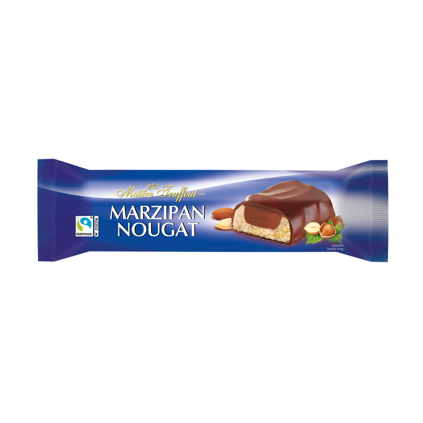 Maître Truffout Marzipan Nougat Bar with Milk Chocolate