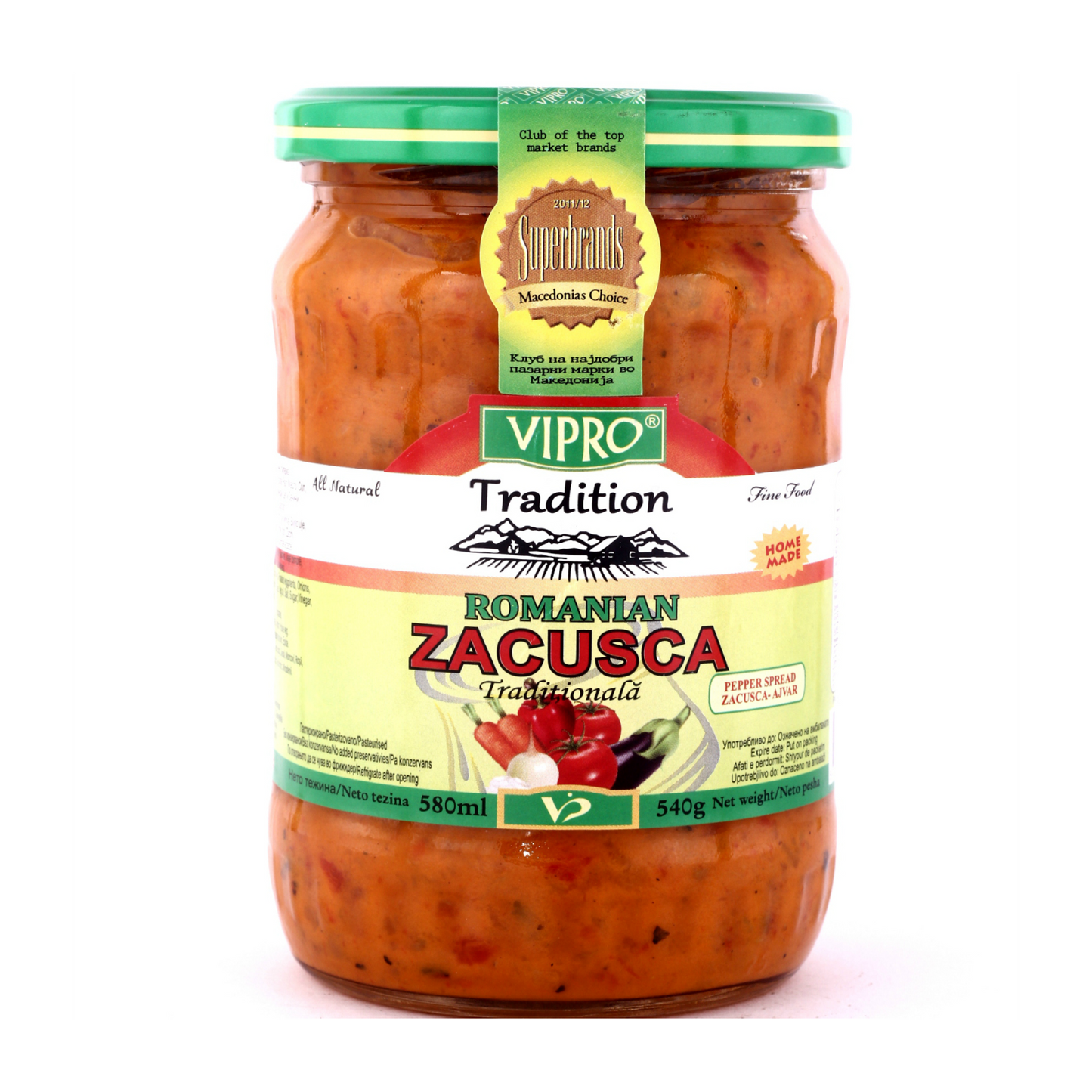 Vipro Romanian Zacusca with Tomatoes 540g