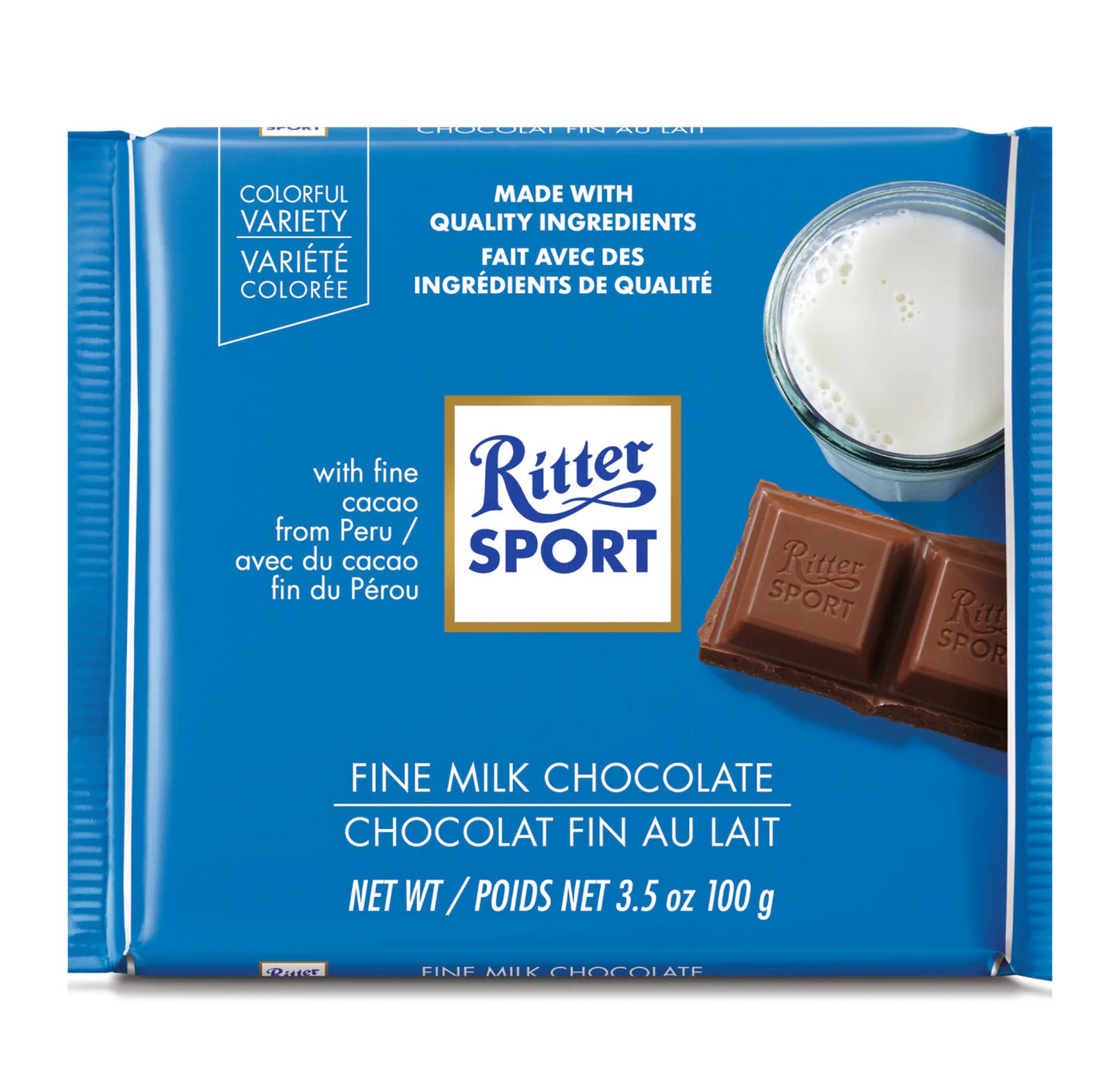 Ritter Sport Fine Milk Chocolate 100g