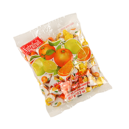 Nutrafruit Orange & Lemon Candy Center filled Sweet 350g
