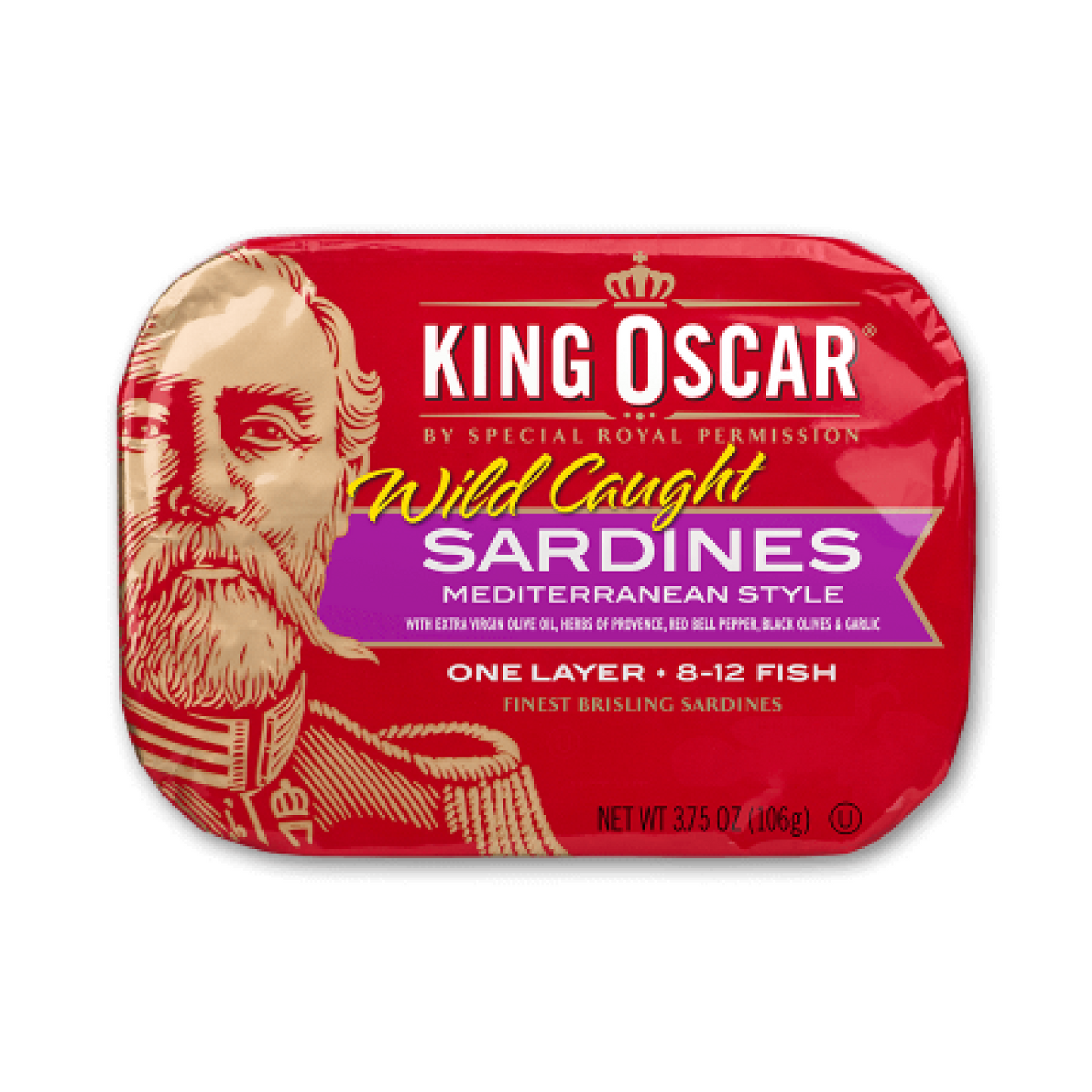 King Oscar Mediterranean Style Brisling Sardines 106g