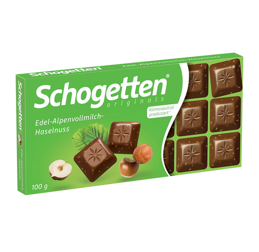 Schogetten Originals Alpine Milk Chocolate with Hazelnuts 100g