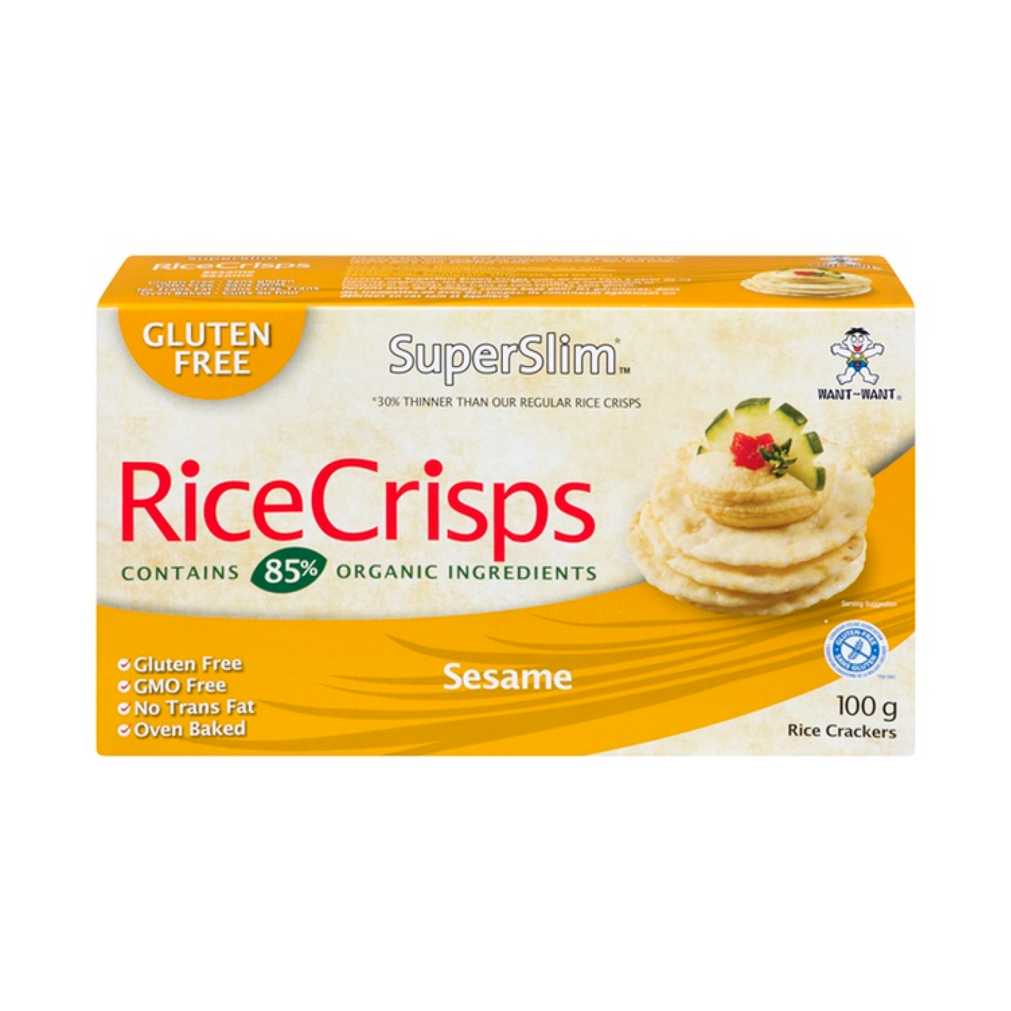 SuperSlim Sesame Rice Crisps 100g