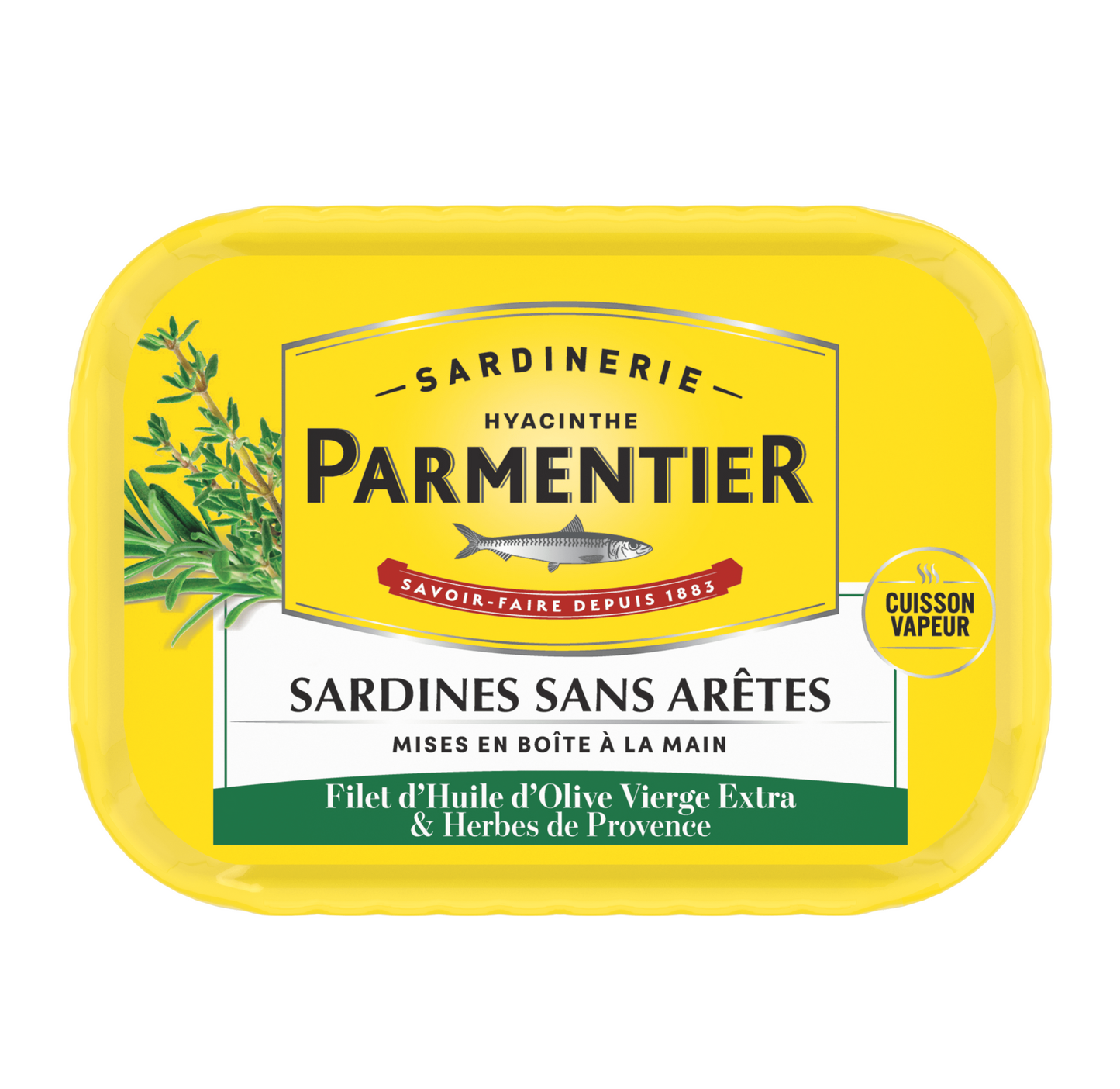 Conserverie Parmentier Boneless Sardines with Extra Virgin Olive Oil and Herbes de Provence 135g