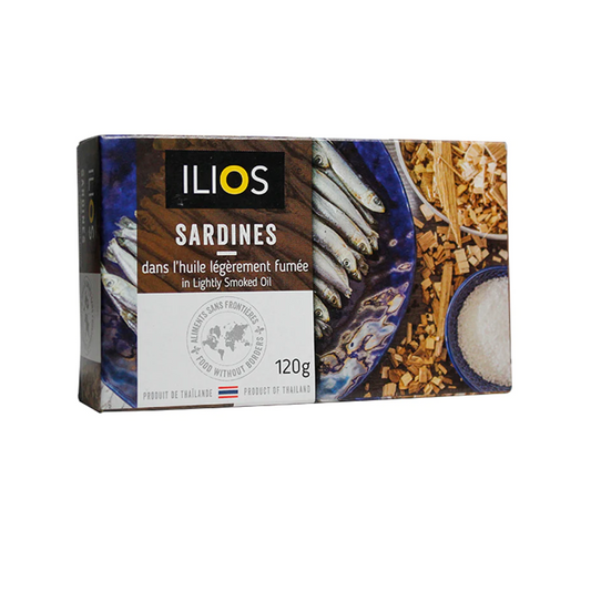 Ilios Sardines in Lightly Smoked Oil 120g