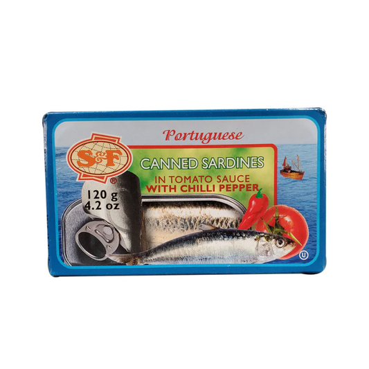 S&F Portuguese Canned Sardines in Hot Sauce 120g