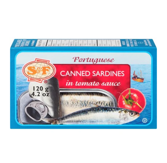 S&F Portuguese Canned Sardines in Tomato Sauce 120g