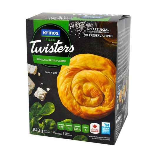 Krinos Twisters Spinach and Feta 840g