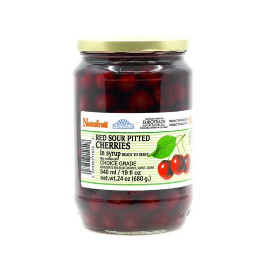 Nutrafruit Red Sour Pitted Cherries 680g