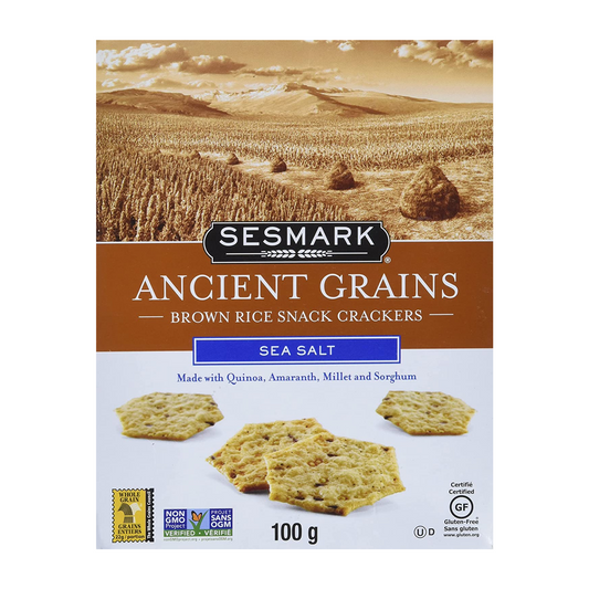 Sesmark Sea Salt Brown Rice Snack Crackers 100g