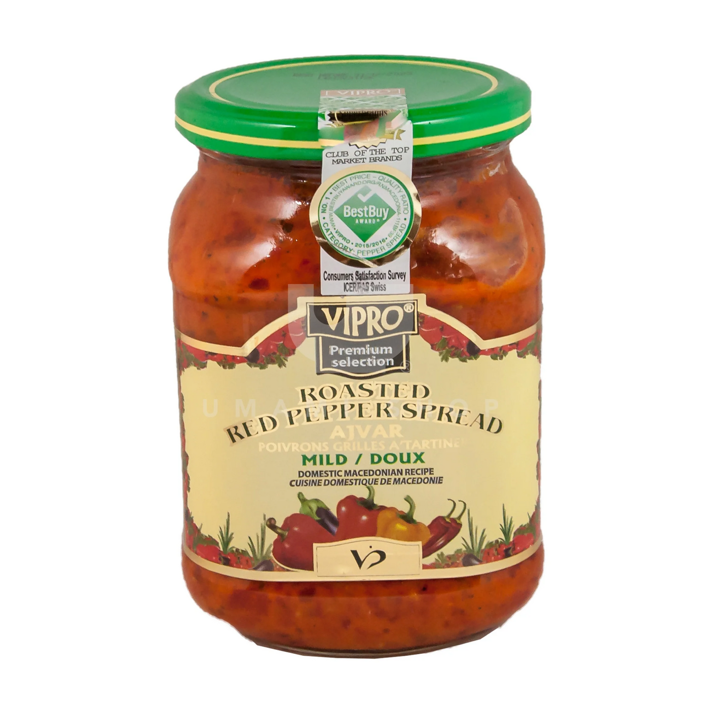 Vipro Roasted Red Pepper Spread Mild 680g