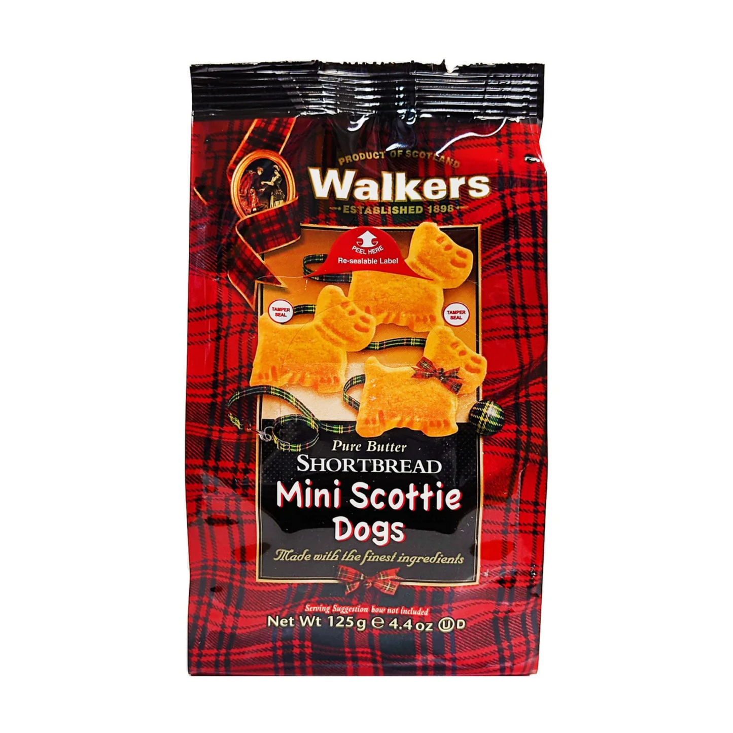 Walkers Mini Scottie Dogs Pure Butter Shortbread 125g